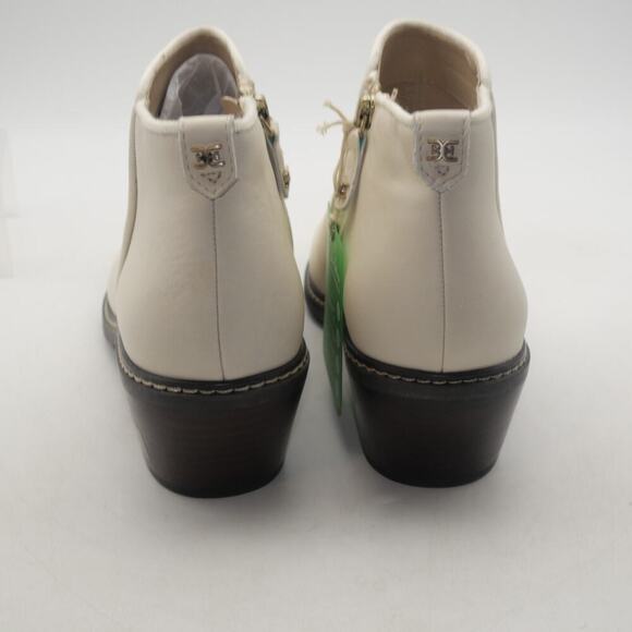 New Sam Edelman Women's 9 Pryce Modern Ivory Bootie Boots Cream Off White NO BOX - Picture 4 of 10